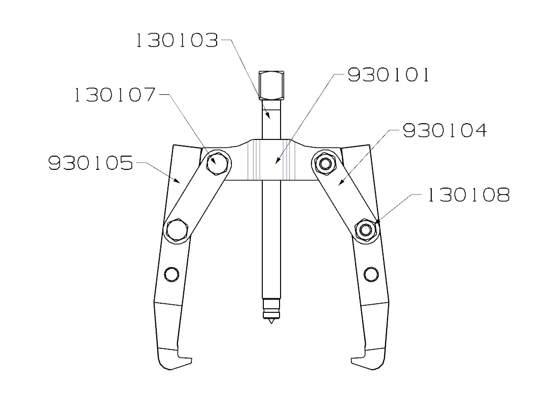 EXTRACTOR FORZA SERIE 9300 MECÁNICO DE 2 PATAS